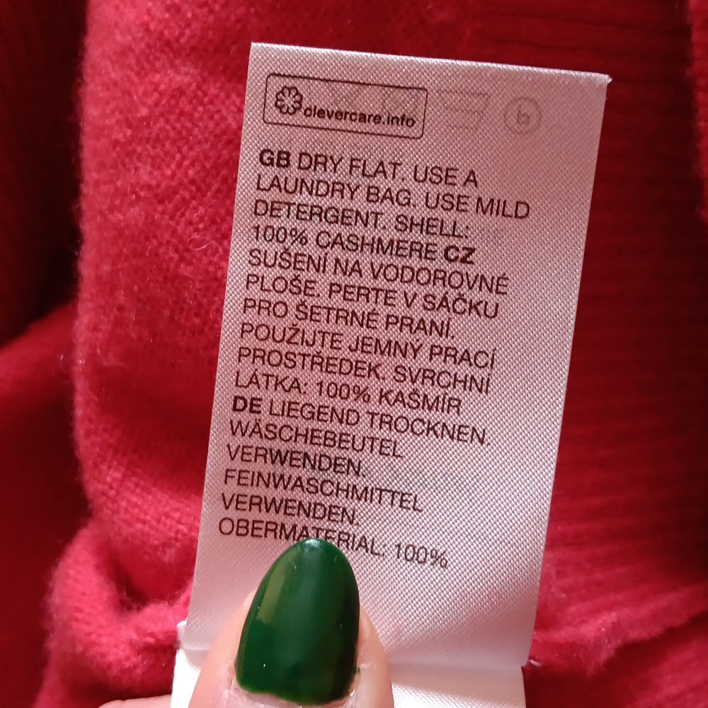 & Other Stories X Anthropologie Red Belted 100% Cashmere Mini Dress - Picture 9 of 12